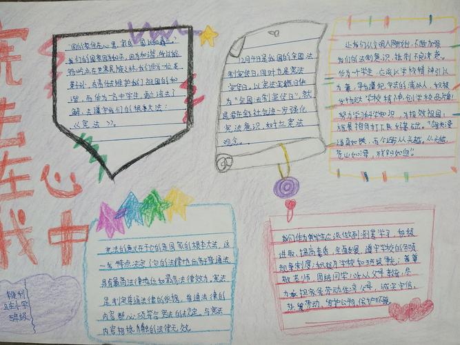 卫庄小学 学宪法讲宪法 主题教育系列之手抄报