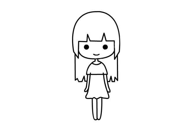 简笔画图片大全可爱人物简笔画女孩小女孩简笔画可爱漂亮简单手抄报