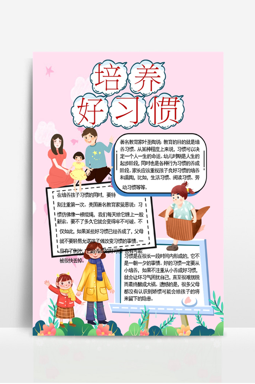 培养好习惯1儿童习惯手抄报