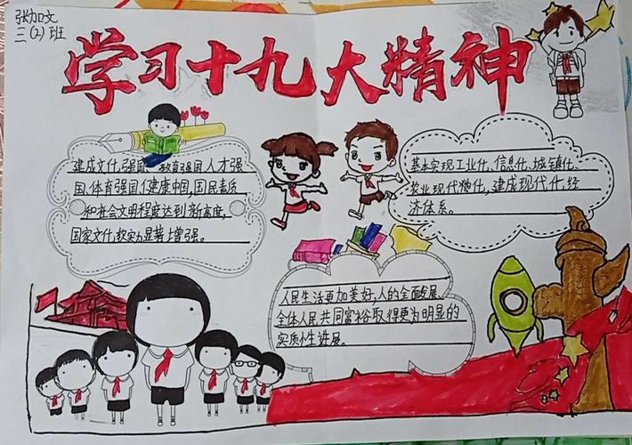 三二班学习十九届五中全会精神手抄报