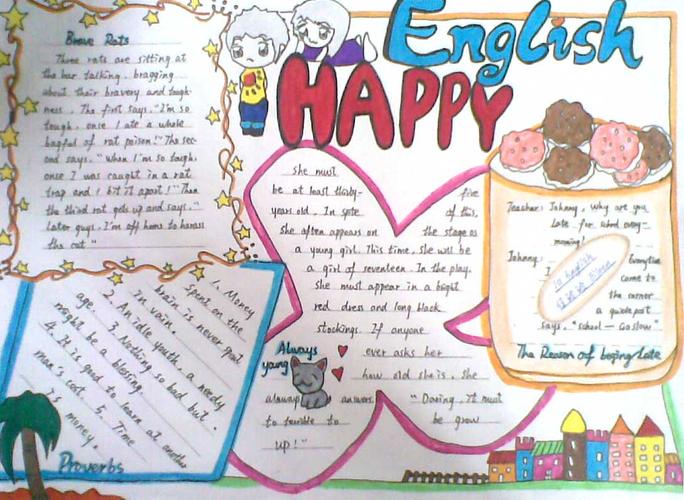 happy english 英语手抄报