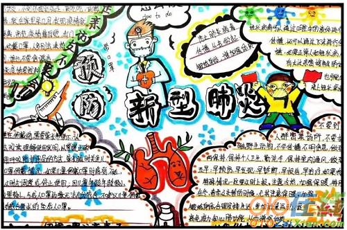 2024预防新型冠状肺炎手抄报图片