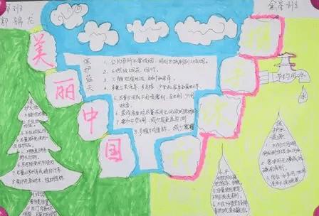 让祖国大地绿起来美起来手抄报祖国手抄报