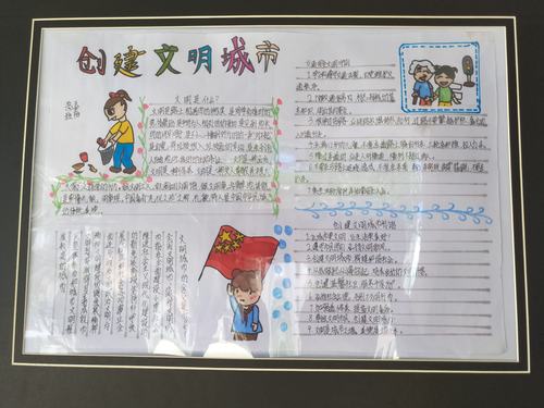 文昌市文城中心小学 创建全国文明城市 手抄报评比活动