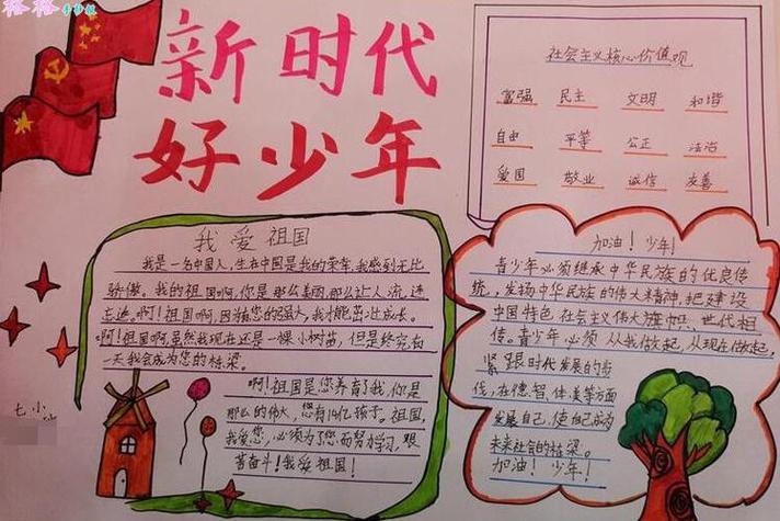 庆六一挣做新时代好少年手抄报庆六一手抄报