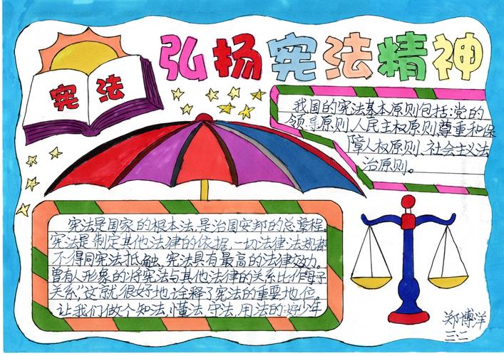 青苗班宪法学习主题手抄报