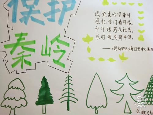 爱我秦岭西安沣东第三小学关于保护秦岭的手抄报关于保护大秦岭的手