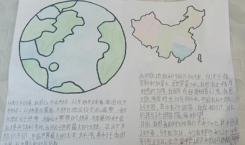 2024级9班地理第一期手抄报 地球与地图