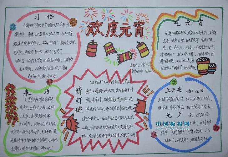 元宵节手抄报高清图片及版面设计大全二