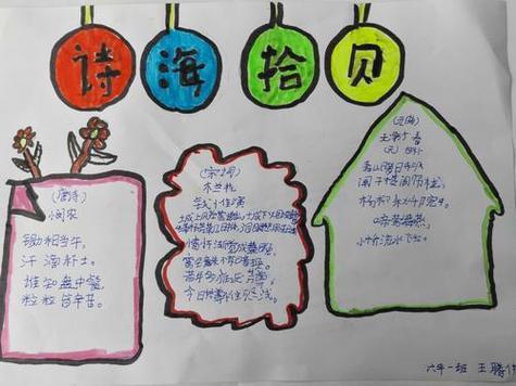 阅读与积累文海拾贝的手抄报诗海拾贝手抄报