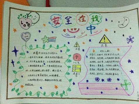 小学三年级安全在我心中手抄报安全在我心中手抄报