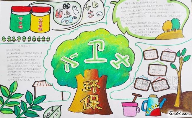 小学生绿色环保手抄报版面设计图4 小学生绿色环保手抄报版面设计图4