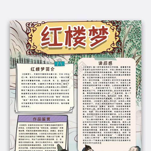 红楼梦手抄报模板简单又漂亮(28张)-360手抄报网