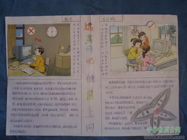 小学生上网手抄报作品