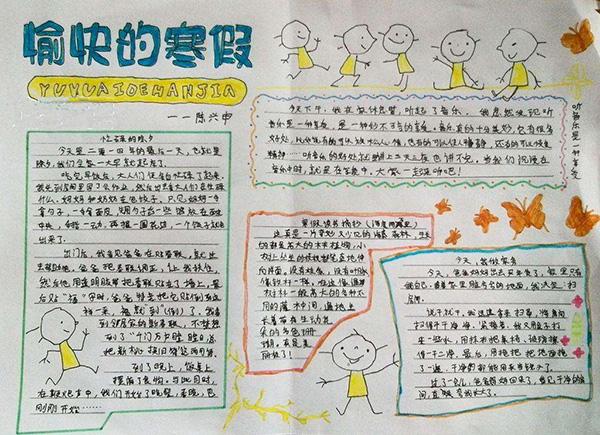 2024年五年级寒假生活手抄报2张