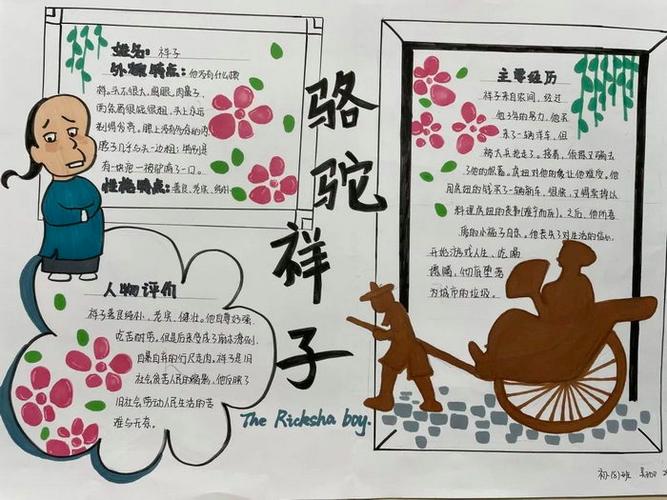 骆驼祥子人物小传手抄报 骆驼祥子手抄报 精选10张