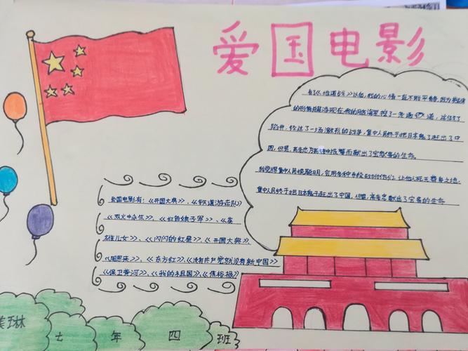 看爱国电影八佰的手抄报英文电影手抄报