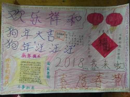 文明祥和健康和谐过春节手抄报文明和谐手抄报