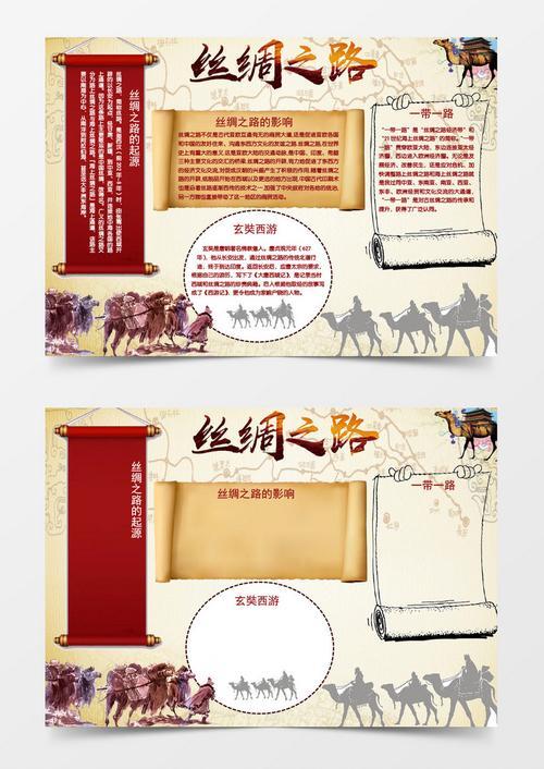 丝绸之路的英语手抄报丝绸之路手抄报