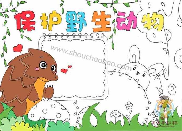 保护野生动物 保护野生动物手抄报 保护野生动物