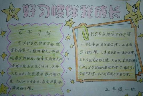 良好习惯 成就未来 沂南五小夏庄校区开展好习惯养成教育手抄报