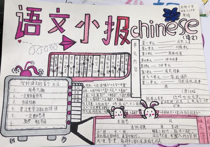 四年级语文第8单元精美手抄报四年级语文手抄报