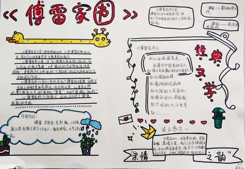 品味经典 润泽心灵 初二 1 部《傅雷家书》优秀手抄报展