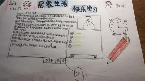 北部新区实验学校初二四班 居家如校 快乐学习 手抄报合集