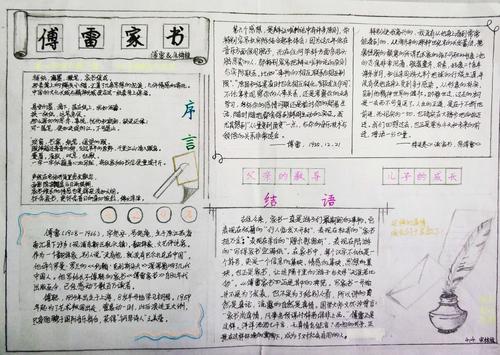 品味经典 润泽心灵 初二 1 部《傅雷家书》优秀手抄报展