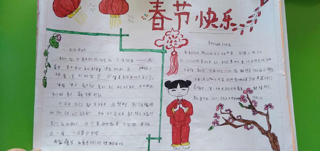 春节手抄报的传说 在春节这个传统节日期间我国的汉族和大多数2024