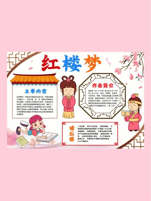 红楼梦手抄报模板简单又漂亮(28张)-360手抄报网