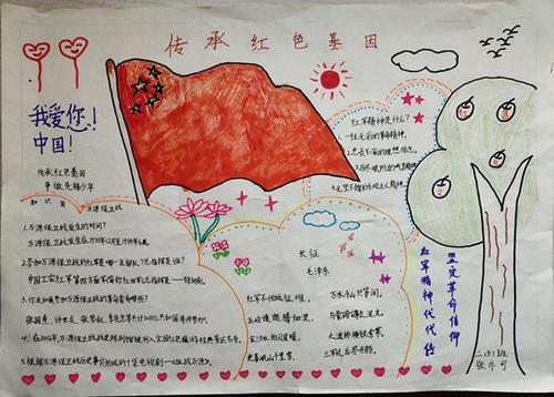 弘扬延安精神红色手抄报弘扬家风手抄报