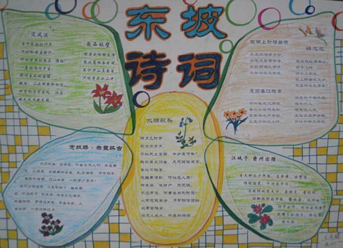 趣味语文手抄报图片大全-东坡诗词