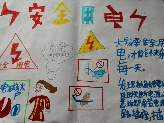 防暑防电幼儿手抄报防电安全手抄报