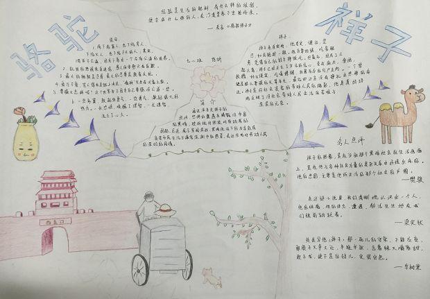 骆驼祥子走进老舍手抄报骆驼祥子手抄报