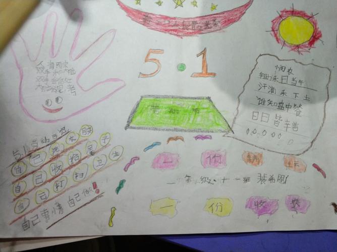 我的五一手抄报 画的是我的小手 虽然比较笨 但也帮助我许多 我的五一手抄报 画的是我的小手 虽然比较笨 但也帮助我许多