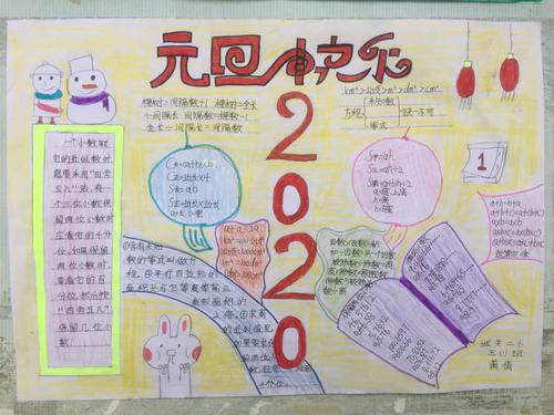 喜迎新年 康县城关第二小学举行 庆元旦 迎新年 数学手抄报展活动