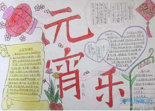 2024元宵节手抄报简笔画 简单漂亮的元宵节手抄报插画 2024元宵节手抄报简笔画 简单漂亮的元宵节手抄报插画
