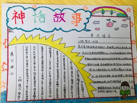 小学生四年级神话故事手抄报 童话故事手抄报-