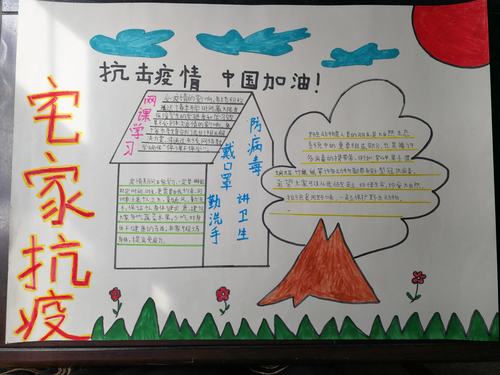 麻栗坡县第一小学三年级学生举行 抗击疫情 中国必胜 手抄报比赛活动
