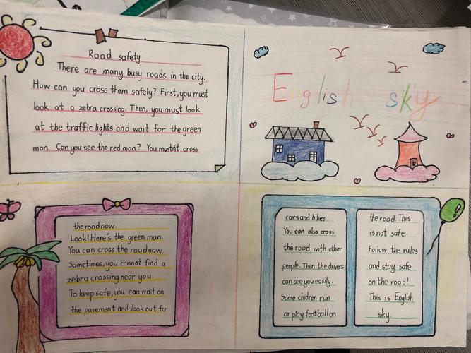 人民路小学六年级英语手抄报展览