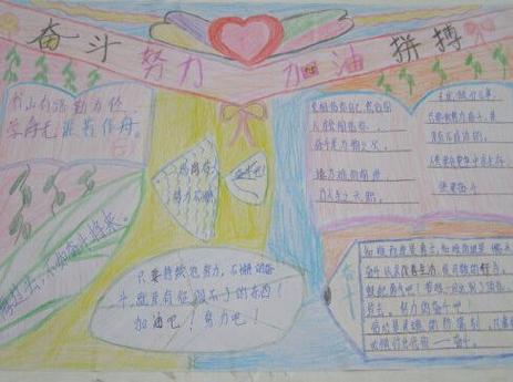 勤奋学习努力拼搏的手抄报学习手抄报