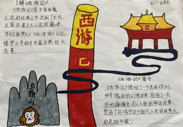 读四大名著 品百味人生 柴沟小学五年级名著手抄报展评