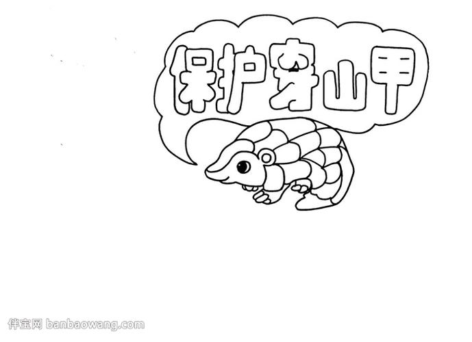 保护穿山甲手抄报怎么画