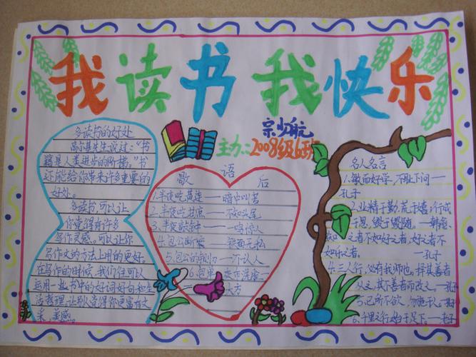 我读书 我快乐 优秀手抄报 - 恰同学少年 - 恰同学少年