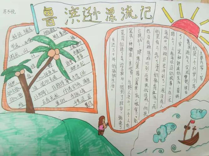假期快乐阅读 《鲁滨孙漂流记》第一期手抄报展示