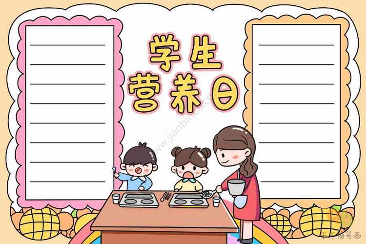 最新学生营养日手抄报内容 营养日小报 节日手抄报简笔画