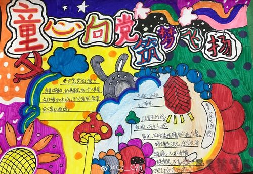 高清童心向党手抄报模板