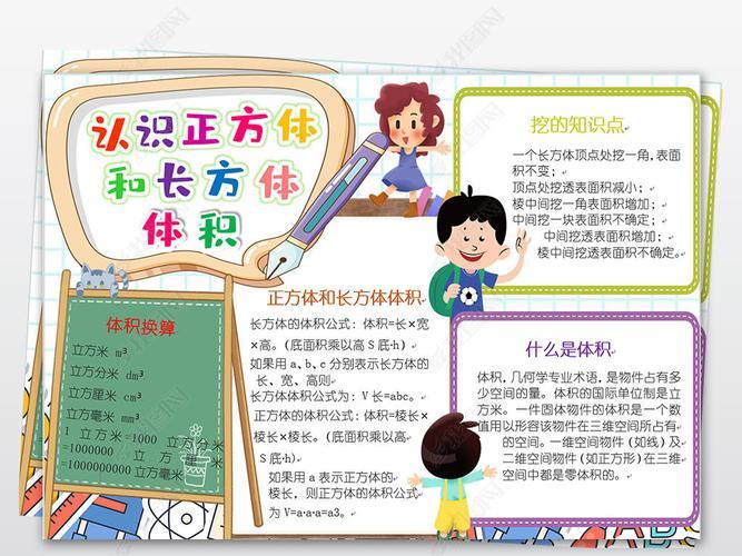 和体积有关的手抄报手抄报版面设计图