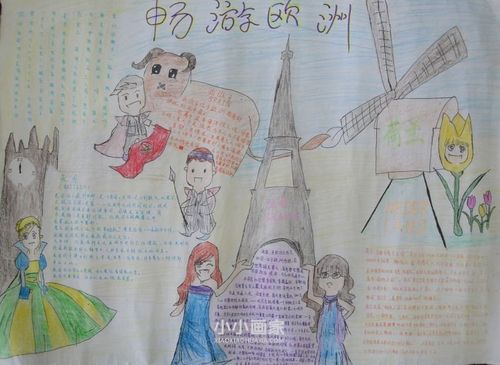 初一地理欧洲之旅手抄报图片